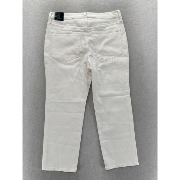 J.Crew Essential Straight Jeans‎ Women's 30P Petite White Denim All Day Stretch - Picture 16 of 16